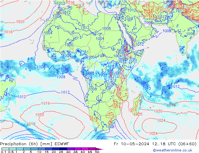 Precipitação (6h) ECMWF Sex 10.05.2024 18 UTC