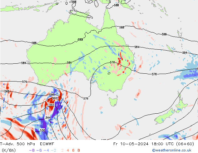 T-Adv. 500 hPa ECMWF Fr 10.05.2024 18 UTC