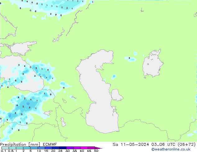 Precipitation ECMWF Sa 11.05.2024 06 UTC