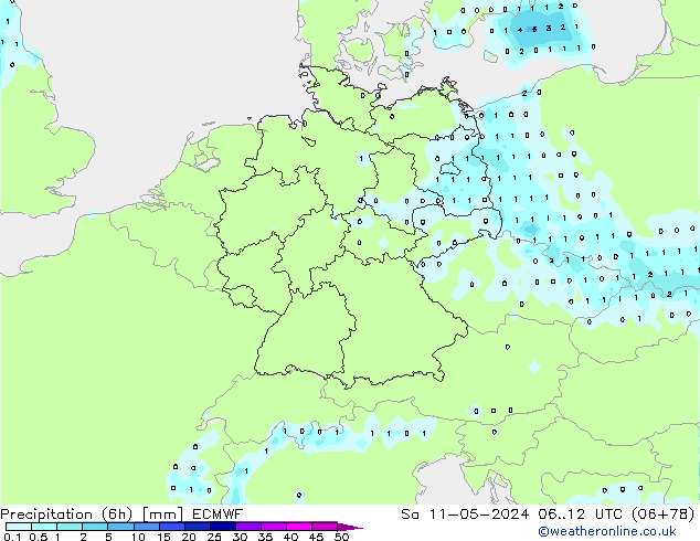 Z500/Rain (+SLP)/Z850 ECMWF Sa 11.05.2024 12 UTC