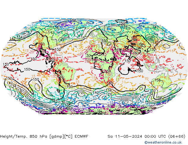 Z500/Rain (+SLP)/Z850 ECMWF  11.05.2024 00 UTC