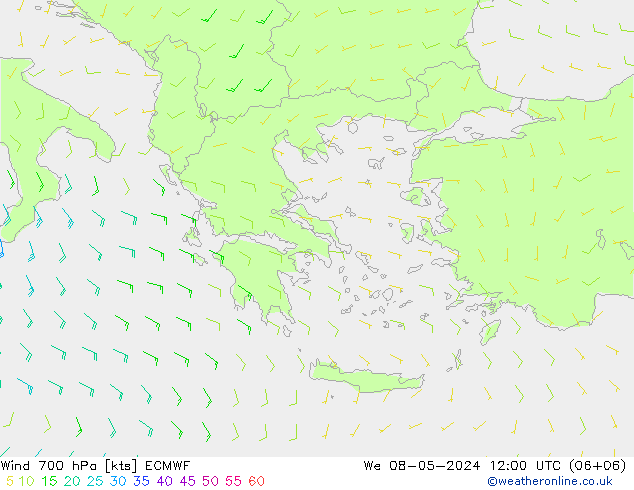 ветер 700 гПа ECMWF ср 08.05.2024 12 UTC