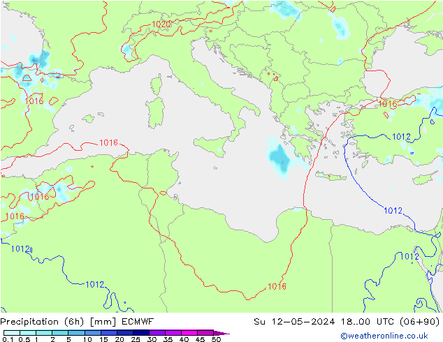 Z500/Rain (+SLP)/Z850 ECMWF Вс 12.05.2024 00 UTC