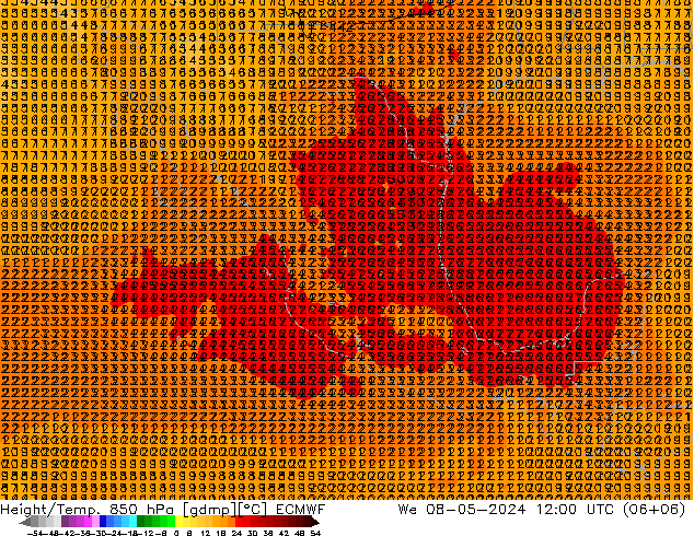 Z500/Rain (+SLP)/Z850 ECMWF mié 08.05.2024 12 UTC