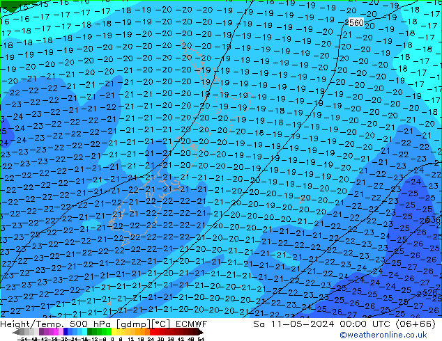 Z500/Rain (+SLP)/Z850 ECMWF so. 11.05.2024 00 UTC