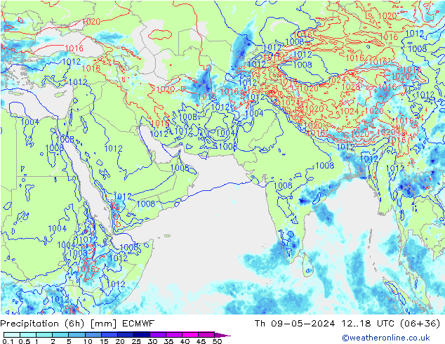 Z500/Rain (+SLP)/Z850 ECMWF Th 09.05.2024 18 UTC