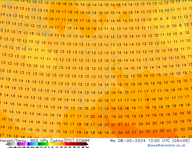 Z500/Rain (+SLP)/Z850 ECMWF  08.05.2024 12 UTC