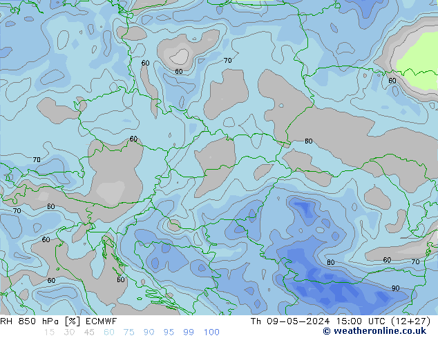 850 hPa Nispi Nem ECMWF Per 09.05.2024 15 UTC