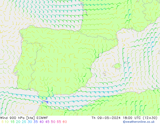  900 hPa ECMWF  09.05.2024 18 UTC