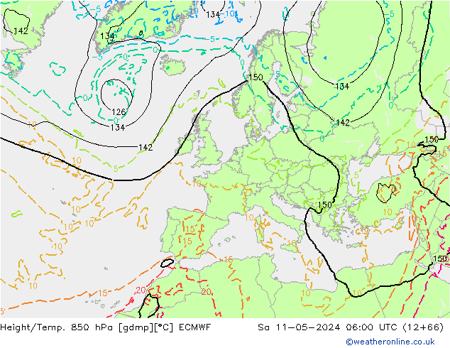 Z500/Rain (+SLP)/Z850 ECMWF so. 11.05.2024 06 UTC