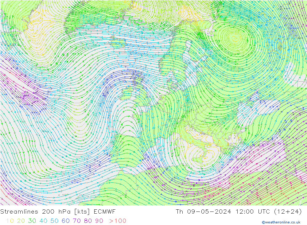  200 hPa ECMWF  09.05.2024 12 UTC