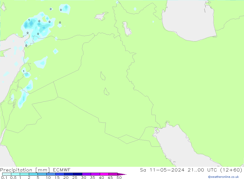 Precipitazione ECMWF sab 11.05.2024 00 UTC