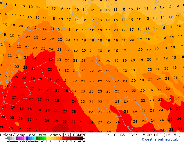 Z500/Rain (+SLP)/Z850 ECMWF Pá 10.05.2024 18 UTC