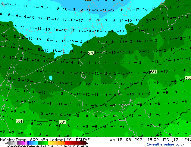 Z500/Rain (+SLP)/Z850 ECMWF Qua 15.05.2024 18 UTC