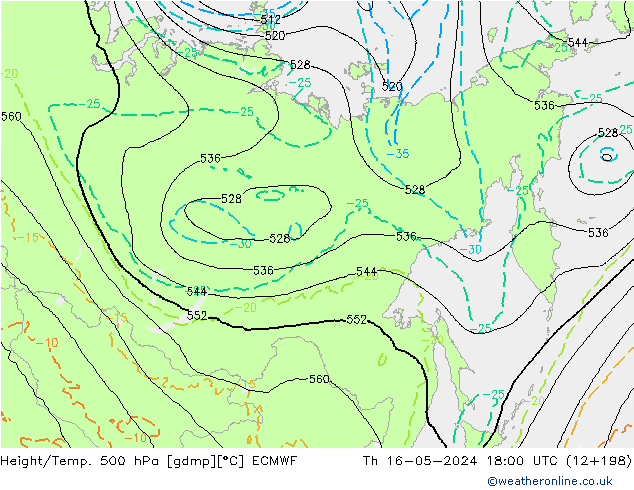 Z500/Rain (+SLP)/Z850 ECMWF ��� 16.05.2024 18 UTC