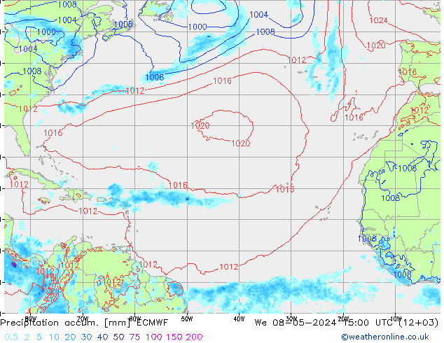 Precipitation accum. ECMWF ср 08.05.2024 15 UTC