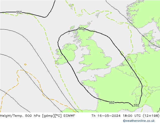 Z500/Regen(+SLP)/Z850 ECMWF do 16.05.2024 18 UTC