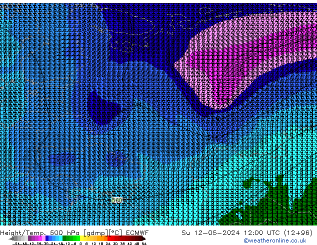 Z500/Regen(+SLP)/Z850 ECMWF zo 12.05.2024 12 UTC