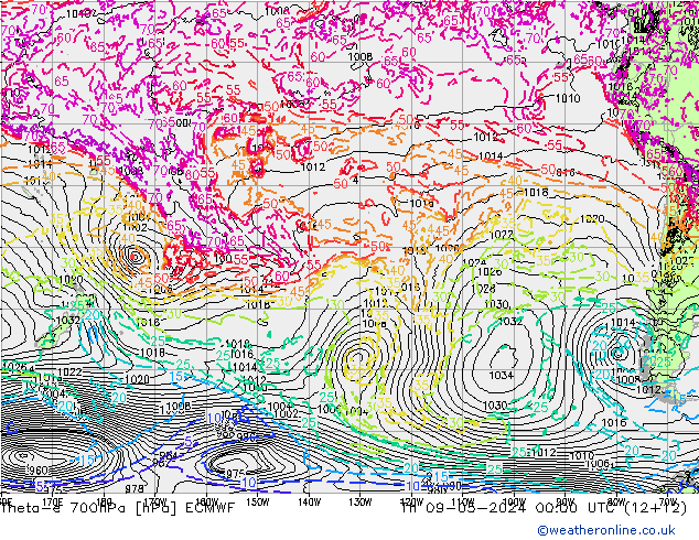 Theta-e 700hPa ECMWF Th 09.05.2024 00 UTC