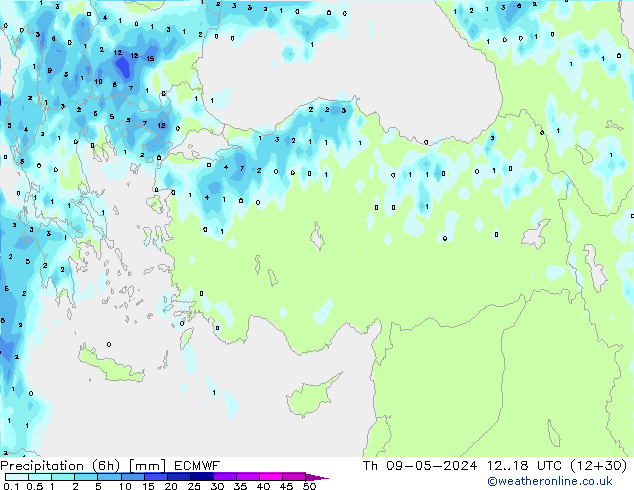 Z500/Rain (+SLP)/Z850 ECMWF jeu 09.05.2024 18 UTC