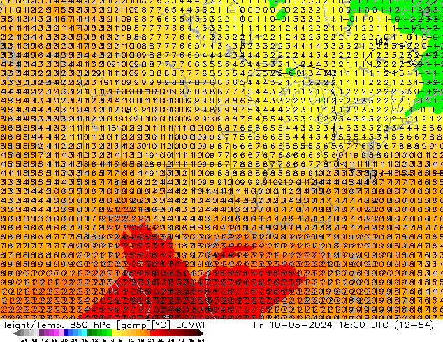 Z500/Rain (+SLP)/Z850 ECMWF pt. 10.05.2024 18 UTC