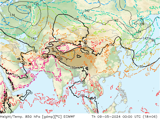 Z500/Regen(+SLP)/Z850 ECMWF do 09.05.2024 00 UTC