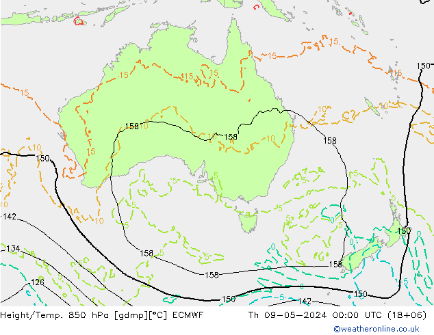 Z500/Regen(+SLP)/Z850 ECMWF do 09.05.2024 00 UTC