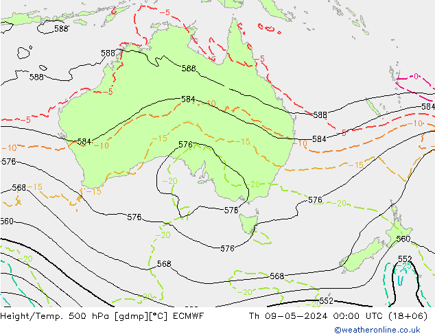 Z500/Regen(+SLP)/Z850 ECMWF do 09.05.2024 00 UTC