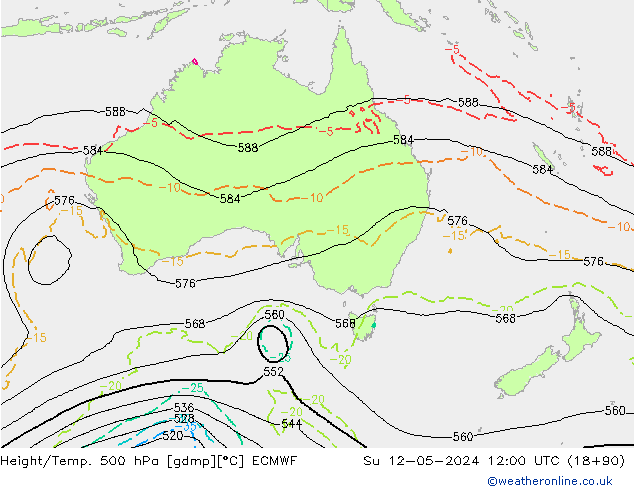 Z500/Rain (+SLP)/Z850 ECMWF dim 12.05.2024 12 UTC