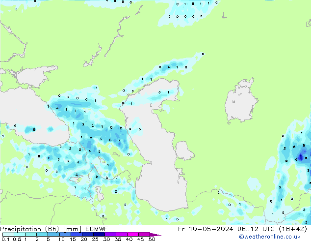 Z500/Rain (+SLP)/Z850 ECMWF  10.05.2024 12 UTC