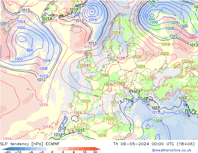 变压 ECMWF 星期四 09.05.2024 00 UTC