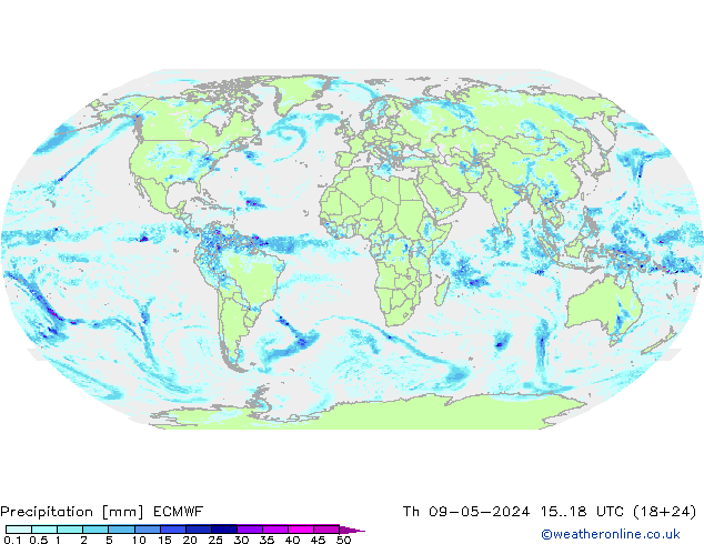 降水 ECMWF 星期四 09.05.2024 18 UTC