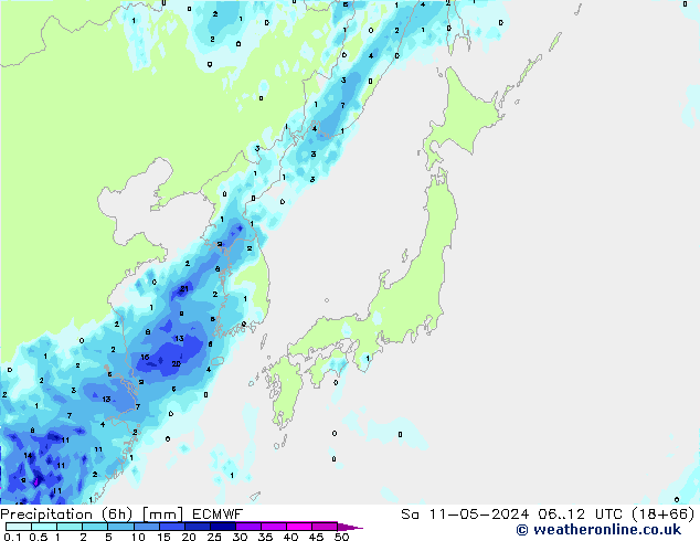 Z500/Rain (+SLP)/Z850 ECMWF Sa 11.05.2024 12 UTC