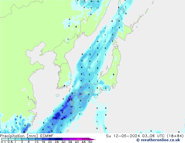 precipitação ECMWF Dom 12.05.2024 06 UTC