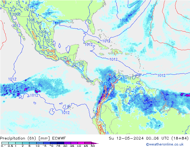 Z500/Rain (+SLP)/Z850 ECMWF dim 12.05.2024 06 UTC