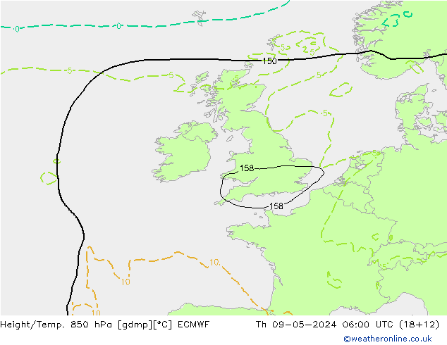 Z500/Rain (+SLP)/Z850 ECMWF Th 09.05.2024 06 UTC