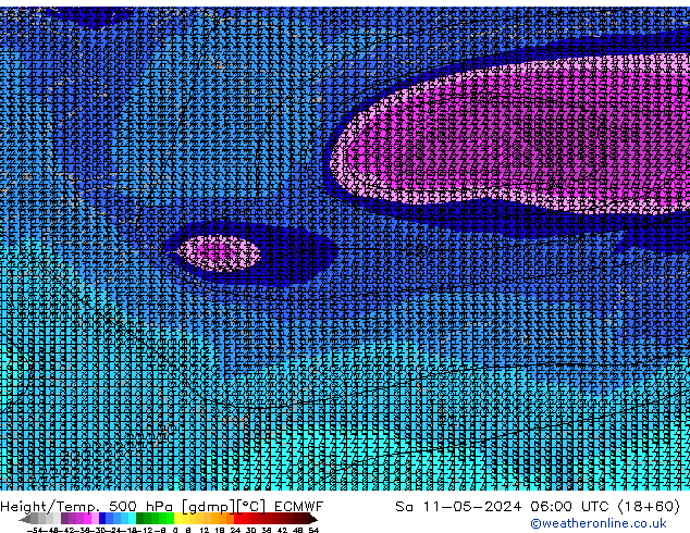 Z500/Yağmur (+YB)/Z850 ECMWF Cts 11.05.2024 06 UTC