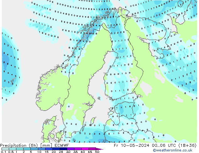 Z500/Rain (+SLP)/Z850 ECMWF Fr 10.05.2024 06 UTC