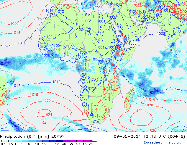 Z500/Rain (+SLP)/Z850 ECMWF Th 09.05.2024 18 UTC