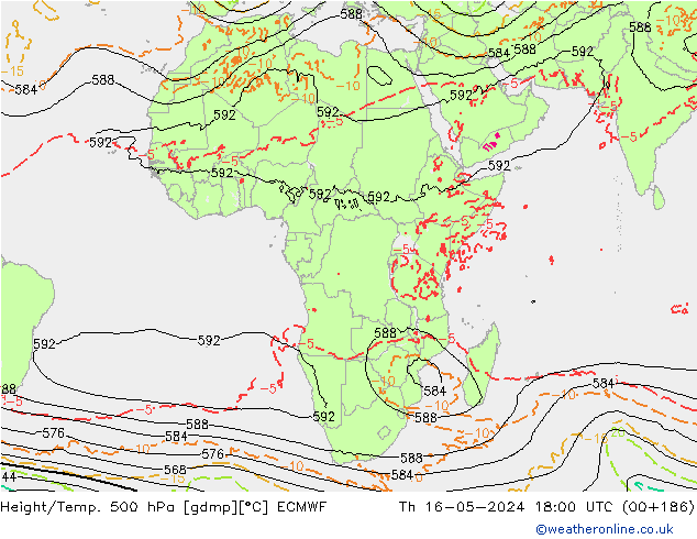 Z500/Rain (+SLP)/Z850 ECMWF Qui 16.05.2024 18 UTC