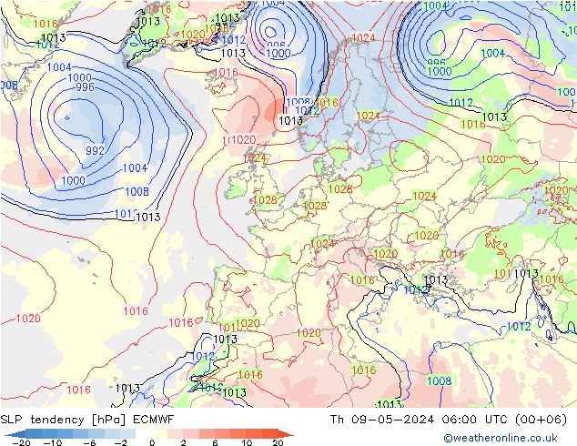 变压 ECMWF 星期四 09.05.2024 06 UTC