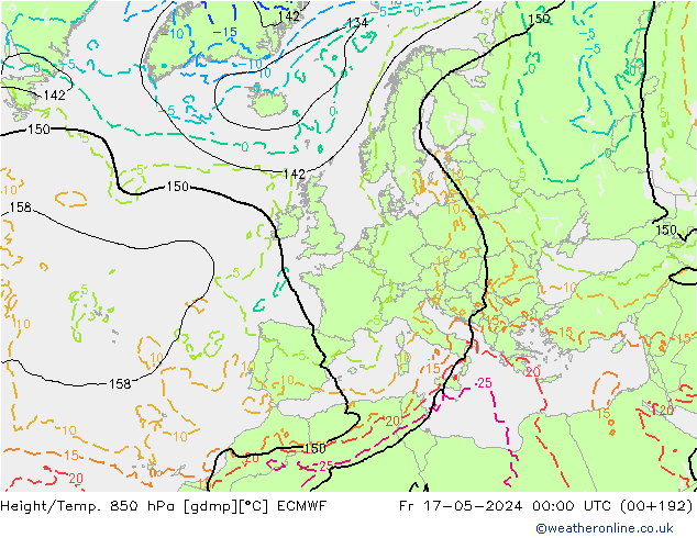 Z500/Rain (+SLP)/Z850 ECMWF vie 17.05.2024 00 UTC