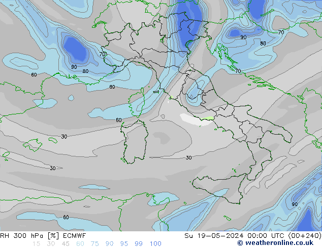 RV 300 hPa ECMWF zo 19.05.2024 00 UTC