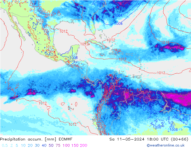 Toplam Yağış ECMWF Cts 11.05.2024 18 UTC
