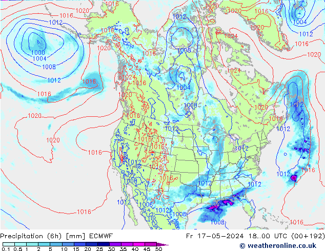 Z500/Rain (+SLP)/Z850 ECMWF Sex 17.05.2024 00 UTC