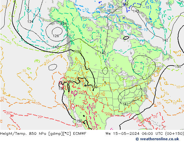 Z500/Rain (+SLP)/Z850 ECMWF mer 15.05.2024 06 UTC