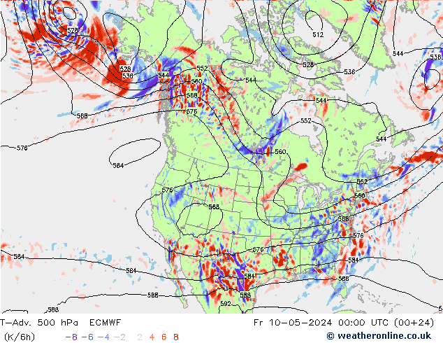 T-Adv. 500 hPa ECMWF Fr 10.05.2024 00 UTC
