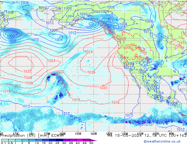 Z500/Rain (+SLP)/Z850 ECMWF mer 15.05.2024 18 UTC