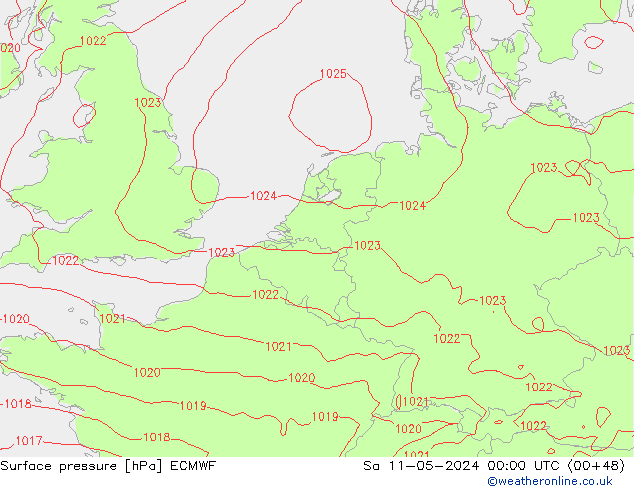 pression de l'air ECMWF sam 11.05.2024 00 UTC