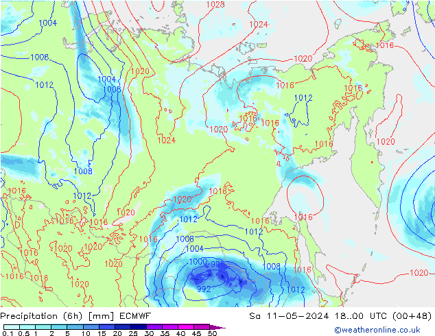 Z500/Yağmur (+YB)/Z850 ECMWF Cts 11.05.2024 00 UTC